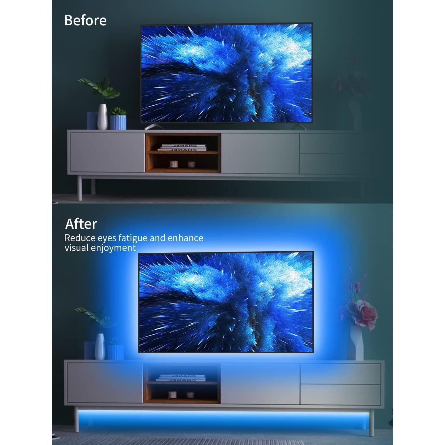 Luces LED Daymeet 4.0m RGB para TV 101.6-165.1cm con APP