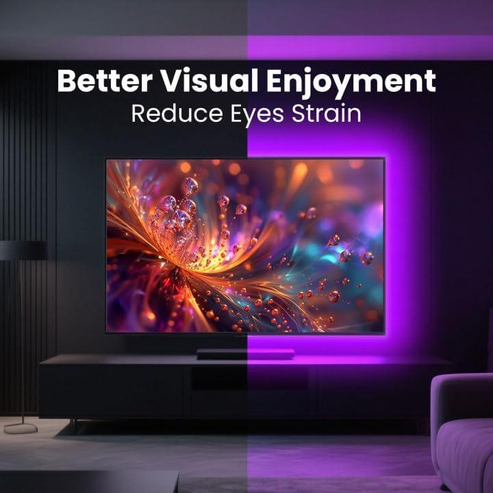 Luces LED VOLIVO 4.57m RGB para TV 45-65" con control remoto