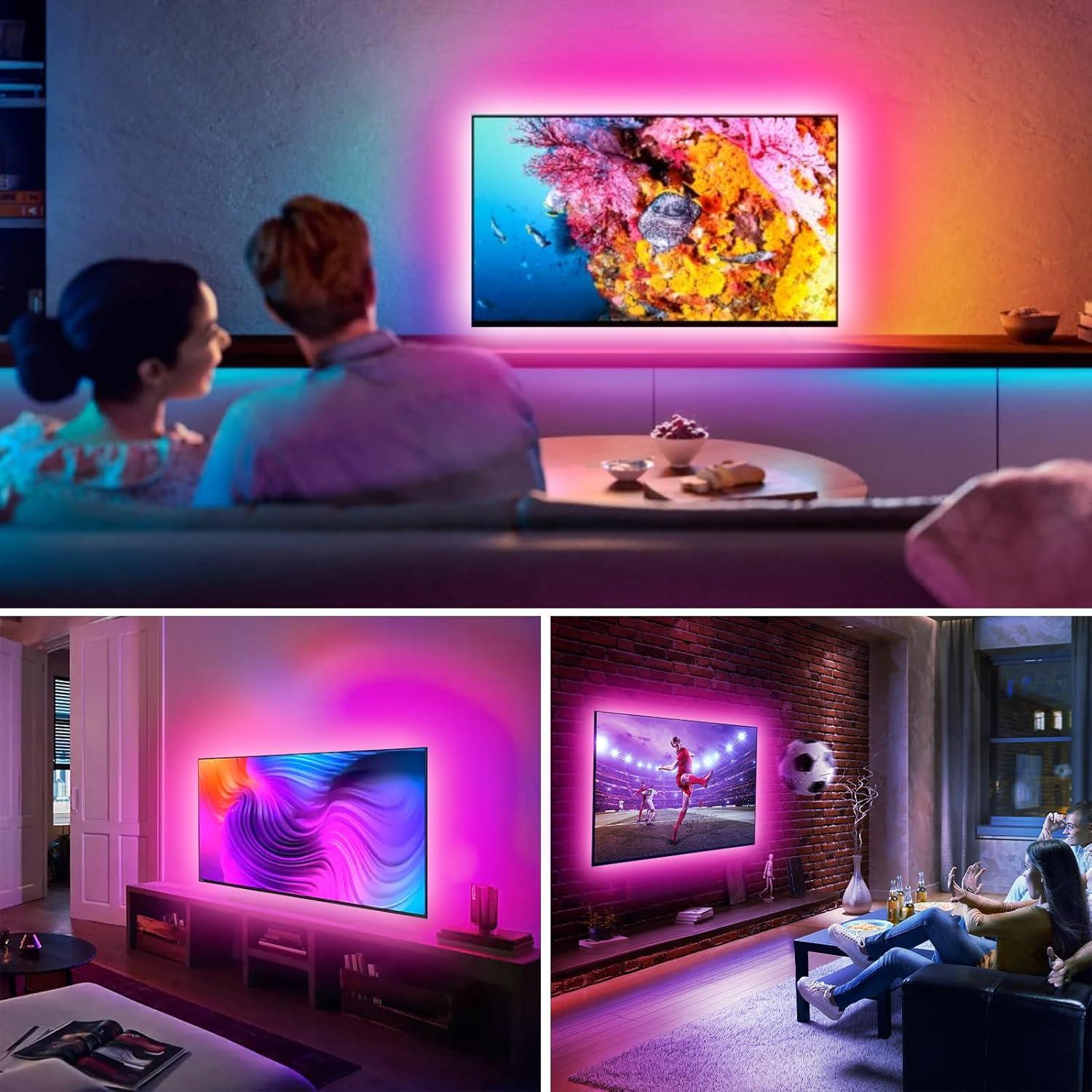 Luces LED VOLIVO 4.57m RGB para TV 45-65" con control remoto