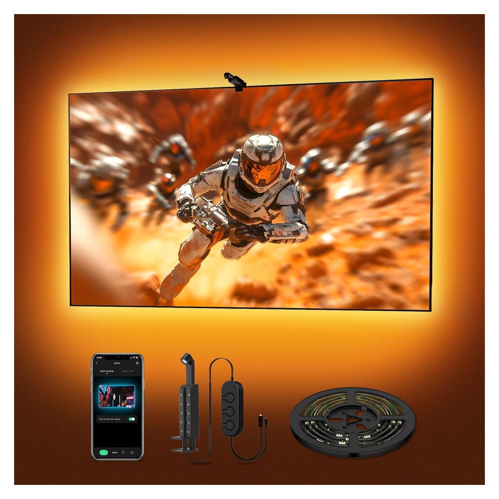 Luz LED Inmersiva para TV Deerdance 4.5m RGB Control App