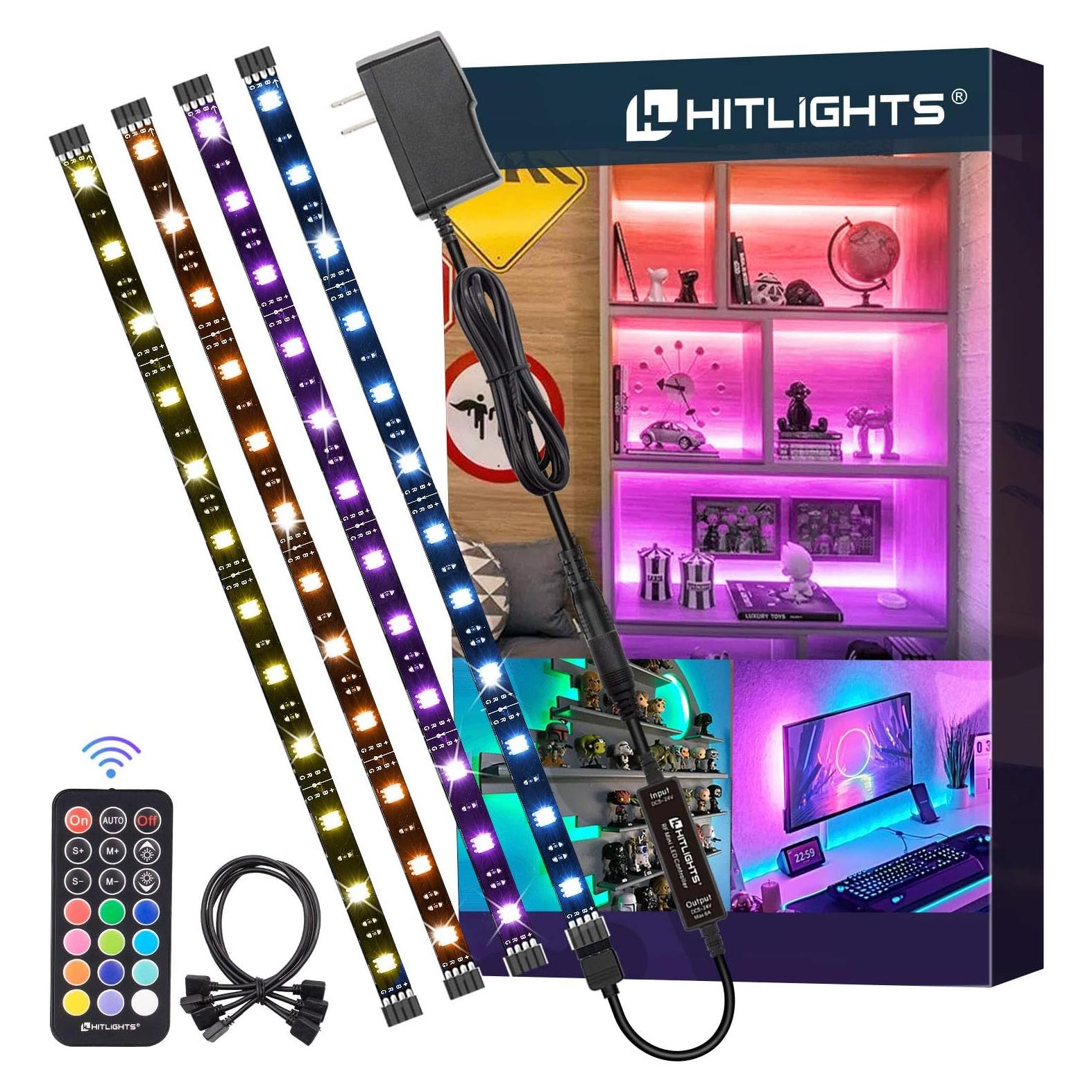 Luces de tira LED HitLights RGB 1.2m con control remoto