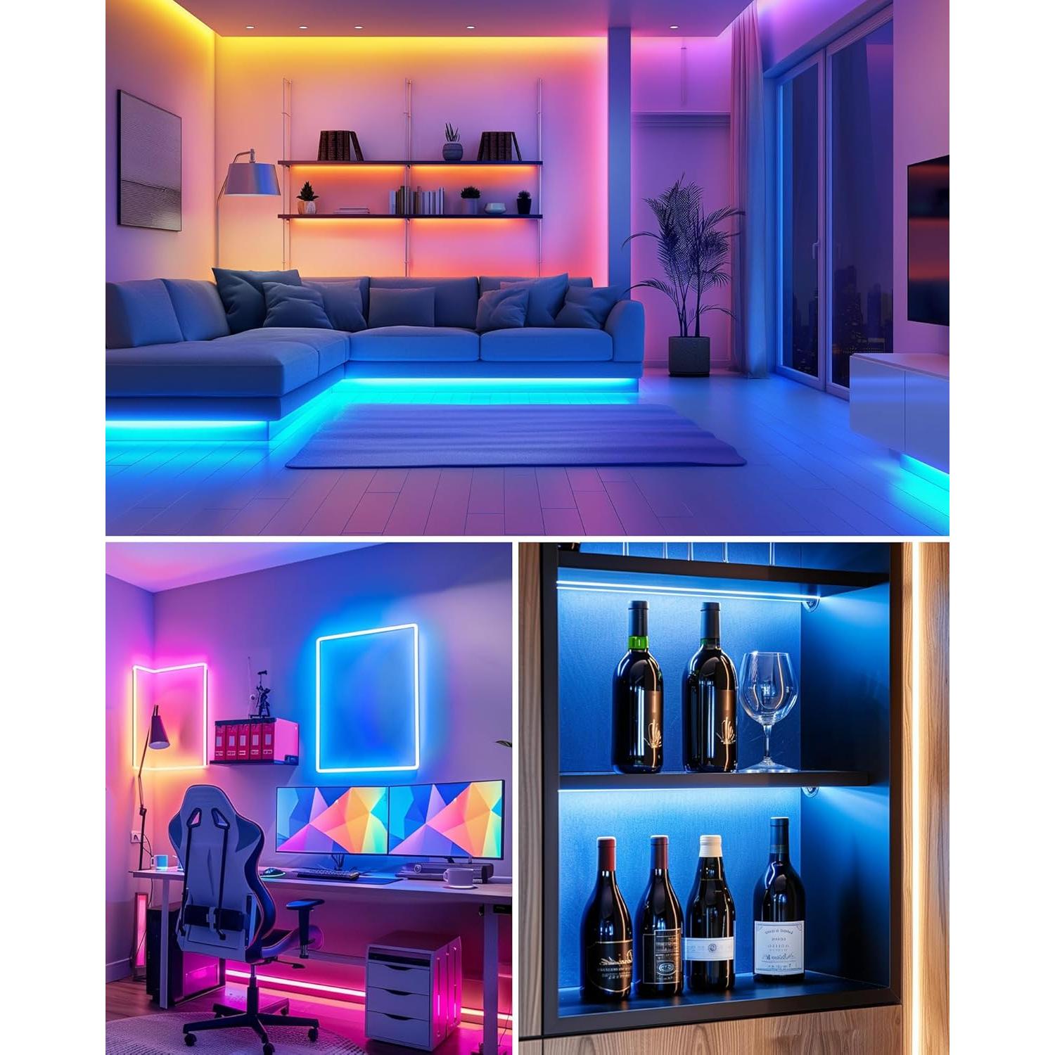 Luces de tira LED HitLights RGB 1.2m con control remoto