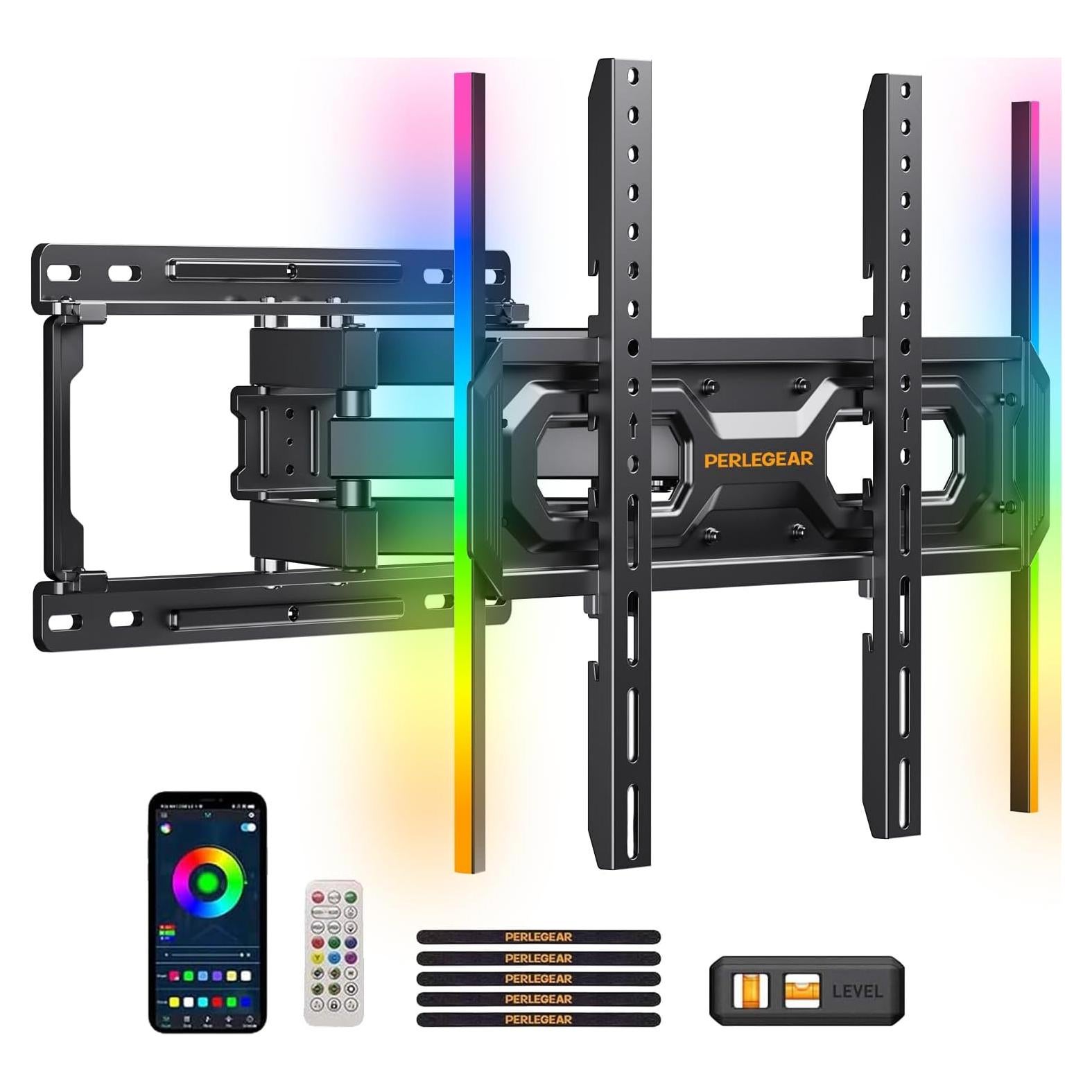 Soporte de Pared para TV Perlegear PGMF20 con Luces LED 26-65"