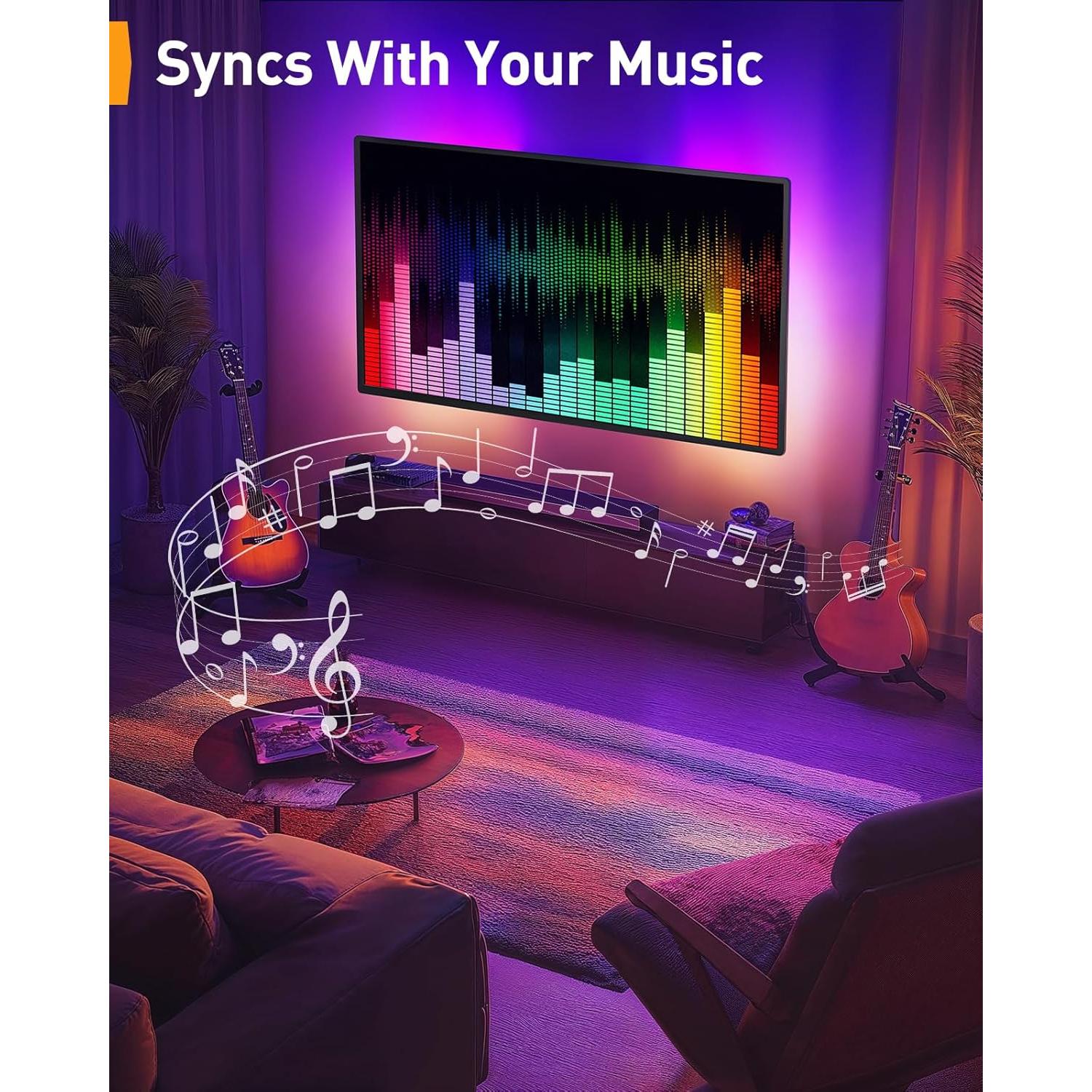 Soporte de Pared para TV Perlegear PGMF20 con Luces LED 26-65"