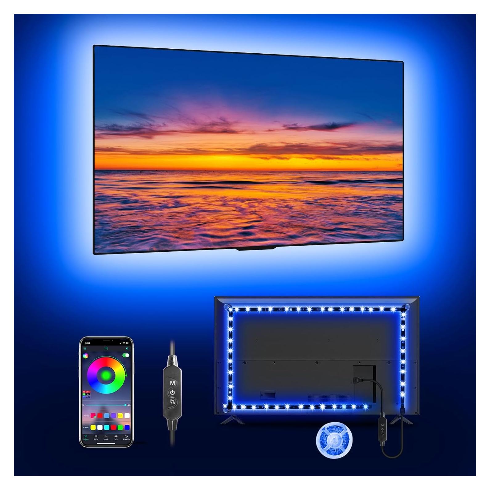 Luces LED MATICOD 5m RGB para TV 140-178cm Control APP