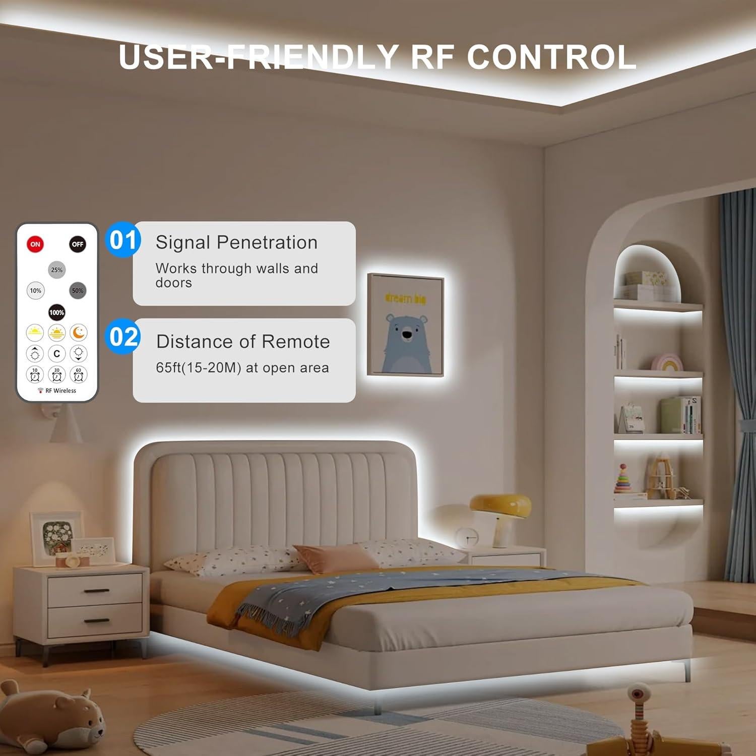 Tira de Led COB 5m Olaholii 6500K Regulable Luz Blanca