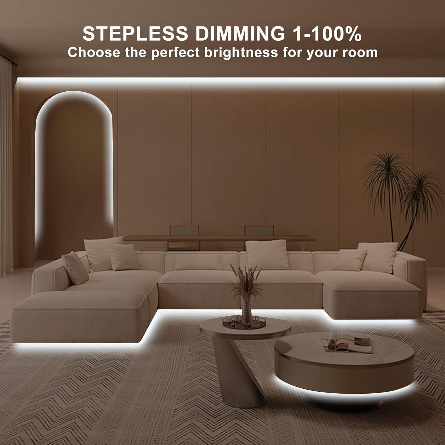 Tira de Led COB 5m Olaholii 6500K Regulable Luz Blanca