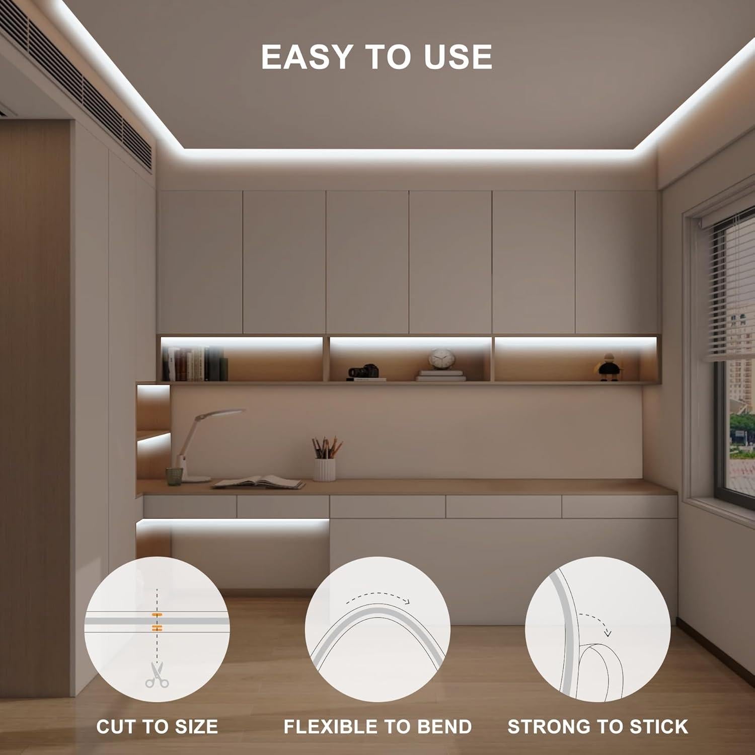 Tira de Led COB 5m Olaholii 6500K Regulable Luz Blanca