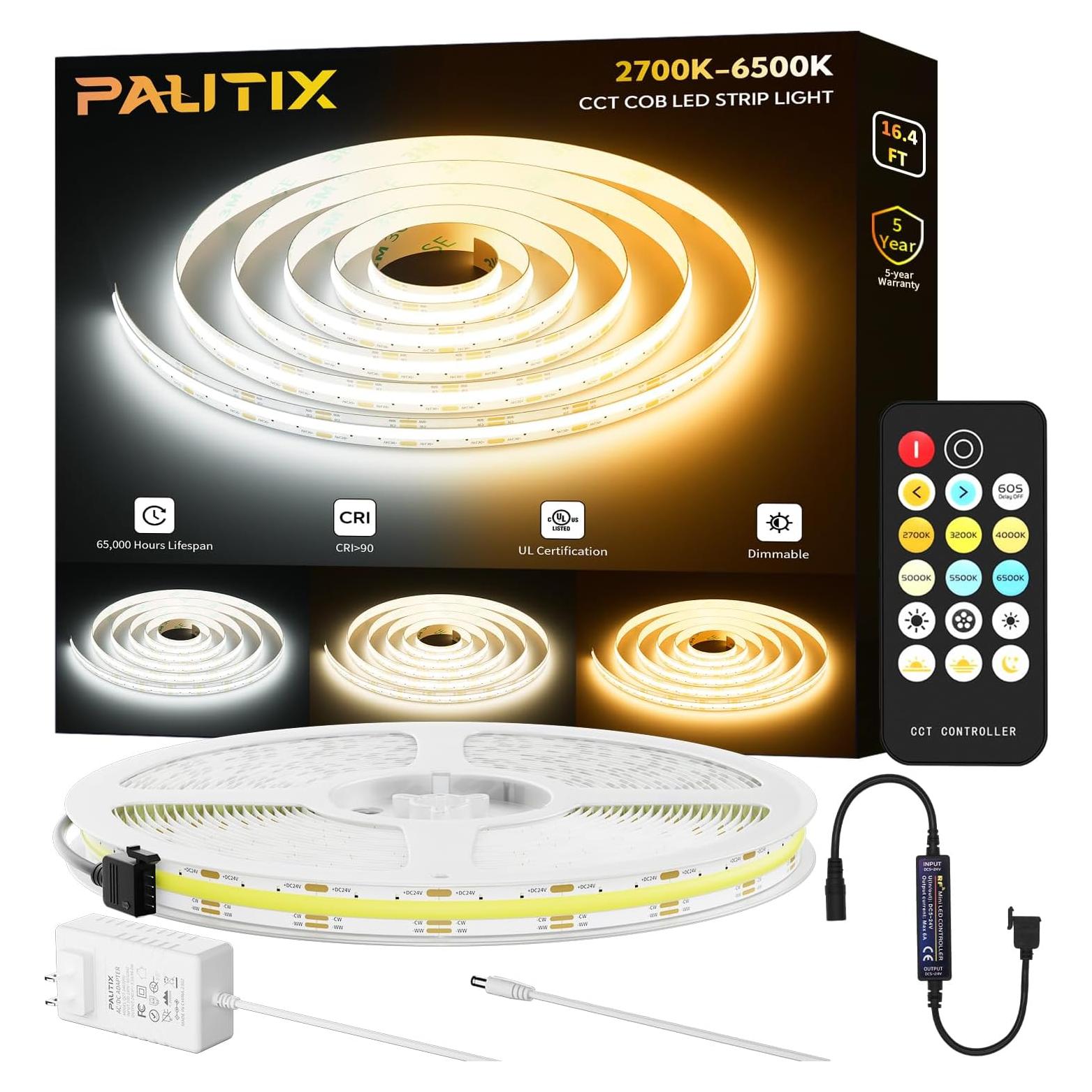 Tira LED COB PAUTIX 5m Regulable 2700K-6500K Control Remoto