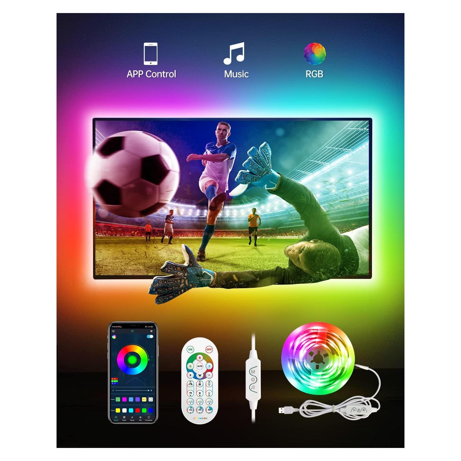 Tira de Luz LED RGBIC 5M Daymeet para TV 32-75" Multicolor