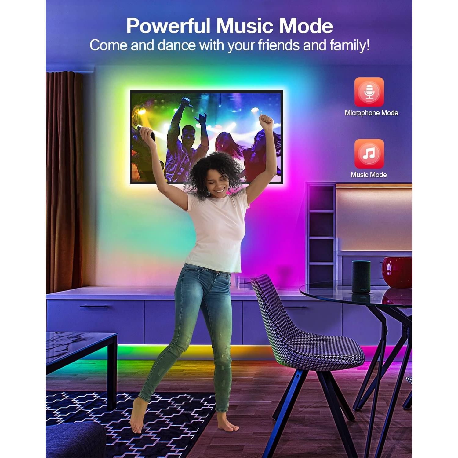 Tira de Luz LED RGBIC 5M Daymeet para TV 32-75" Multicolor