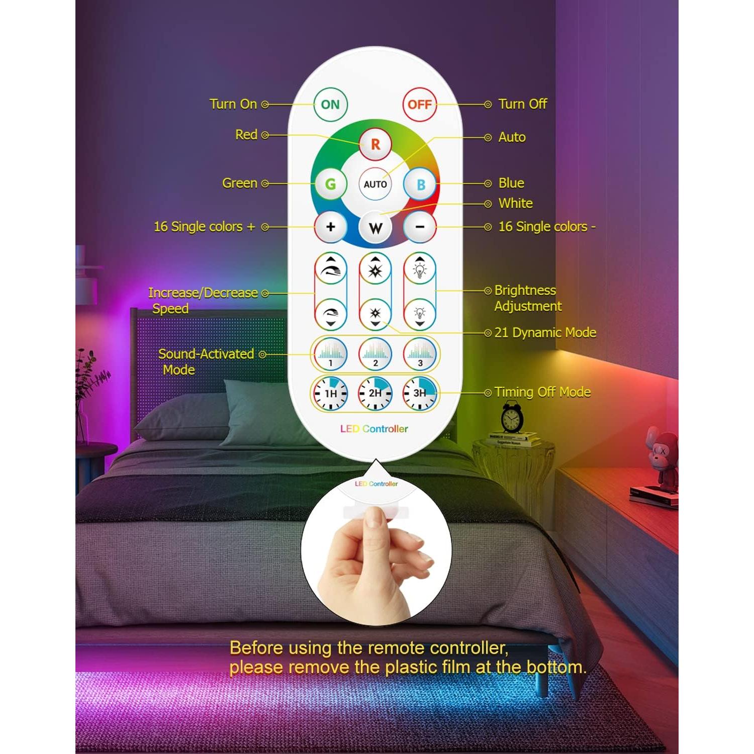 Tira de Luz LED RGBIC 5M Daymeet para TV 32-75" Multicolor