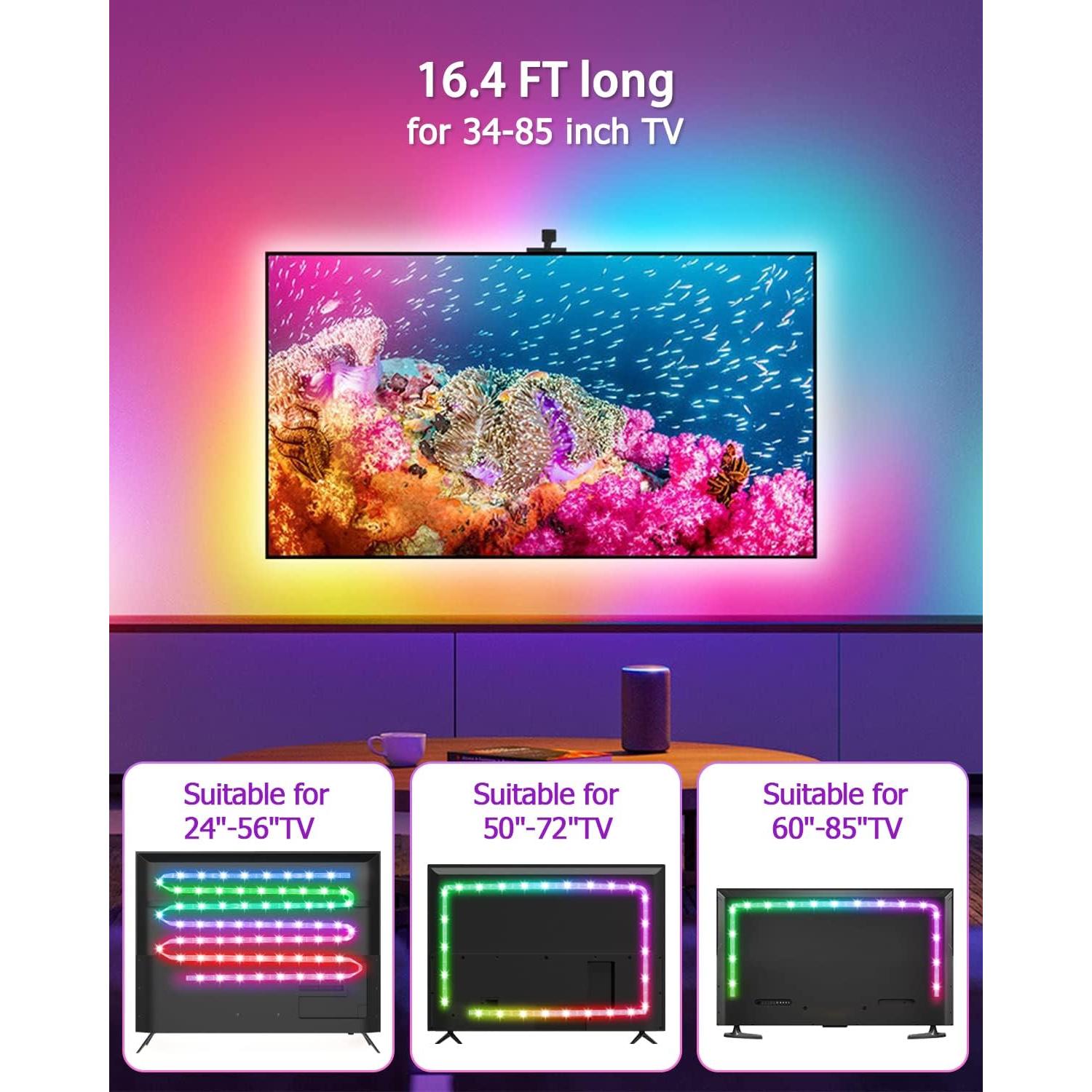 Tira de Luz LED RGBIC 5M Daymeet para TV 32-75" Multicolor