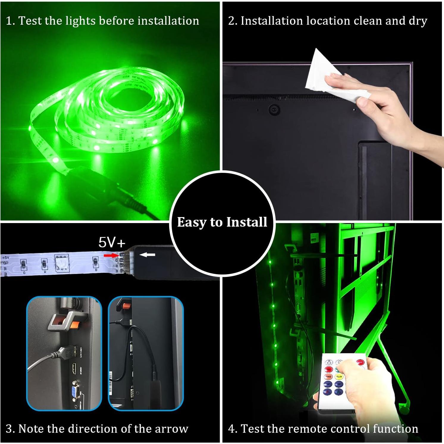 Tira de Luz LED RGB DAYBETTER 2.5m con Control Remoto