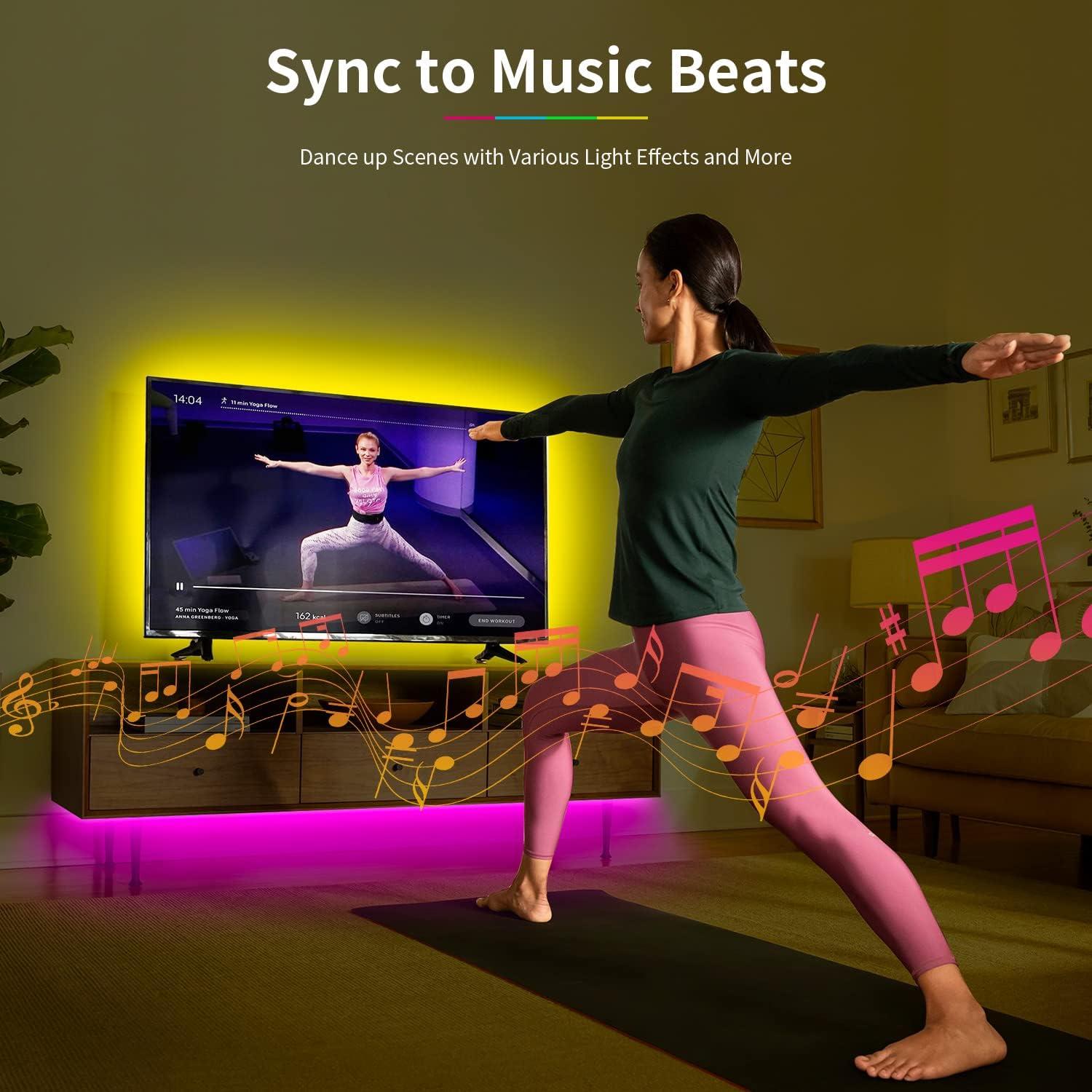 Tira LED RGBW HAMLITE 5.3m para TV 75-82" Control por Voz