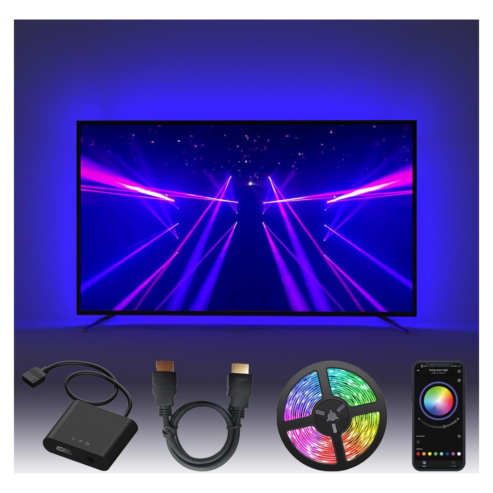 Retroiluminación LED para TV 5m - Sincronización de Color HD 4K