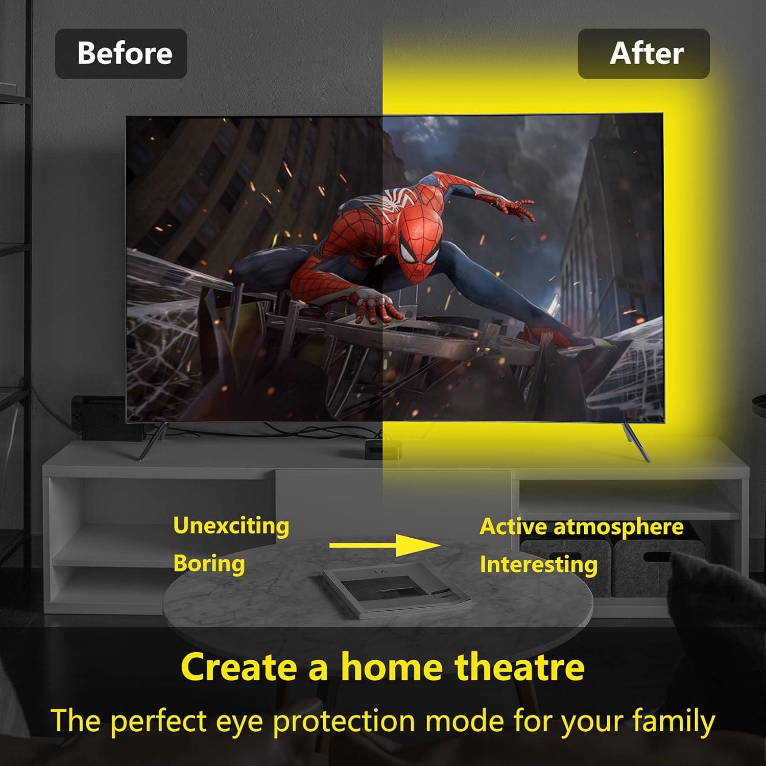 Tira de LED RGB HOUHUI 2m Impermeable IP65 con Control Remoto