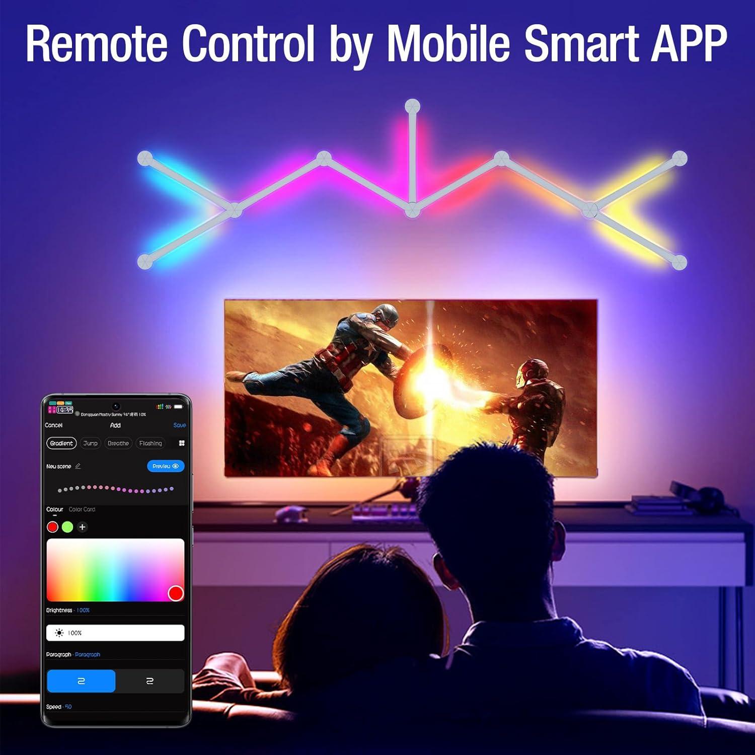 Barra de Luz LED Inteligente TSOCOS-PJD 9 Piezas RGB 16M Colores