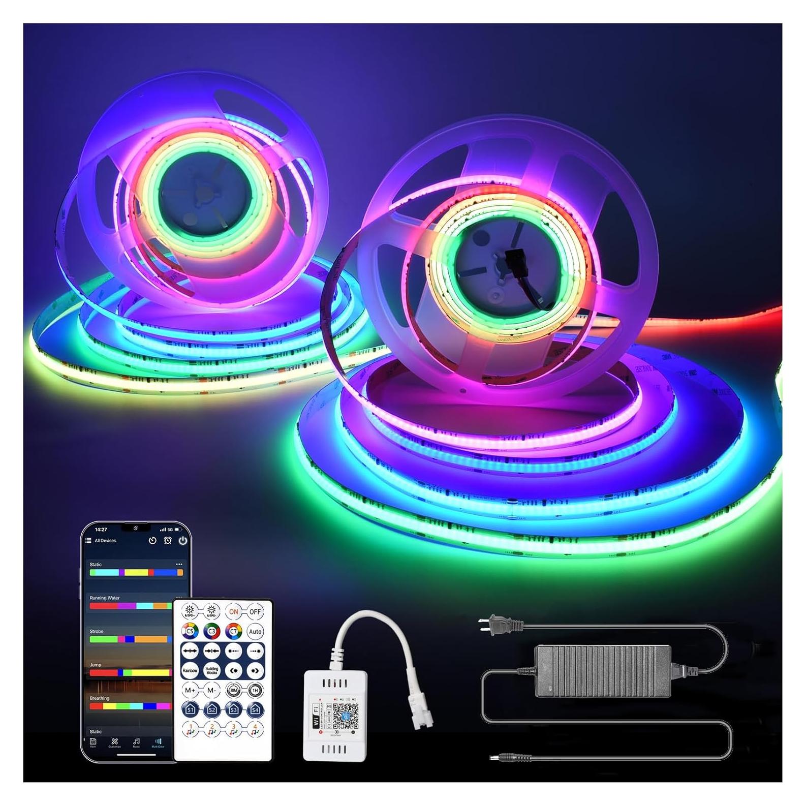Luz de tira LED RGB INDARUN 10m 720 LEDs 24V Control APP