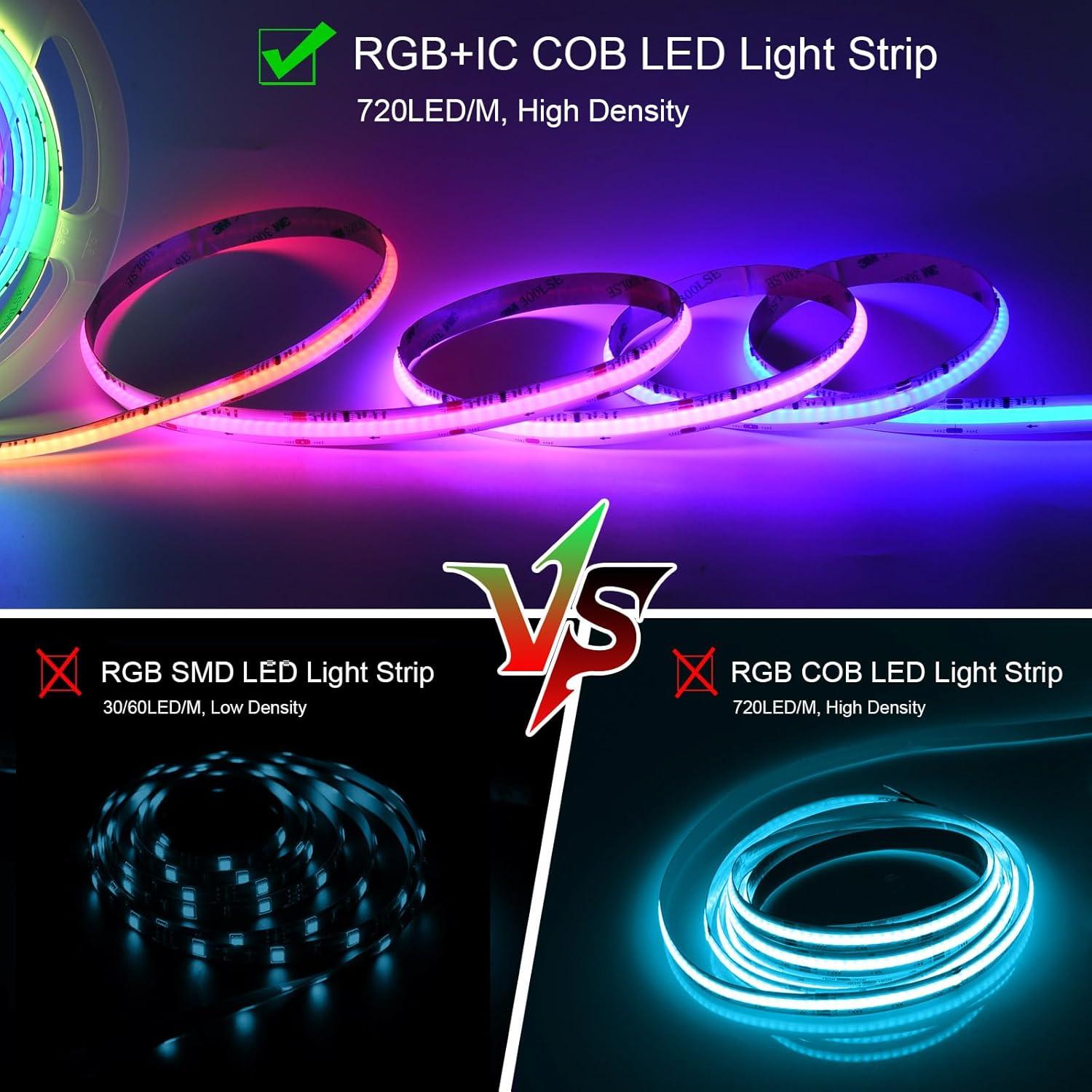 Luz de tira LED RGB INDARUN 10m 720 LEDs 24V Control APP