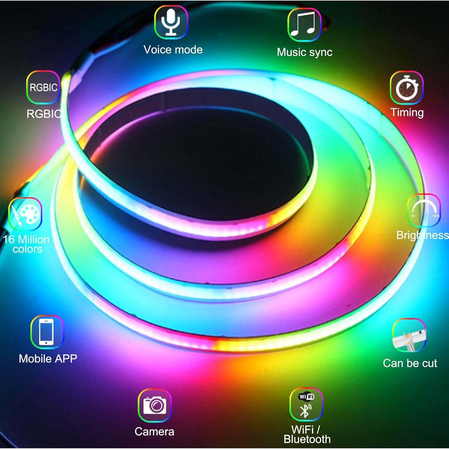 Luz de tira LED RGB INDARUN 10m 720 LEDs 24V Control APP