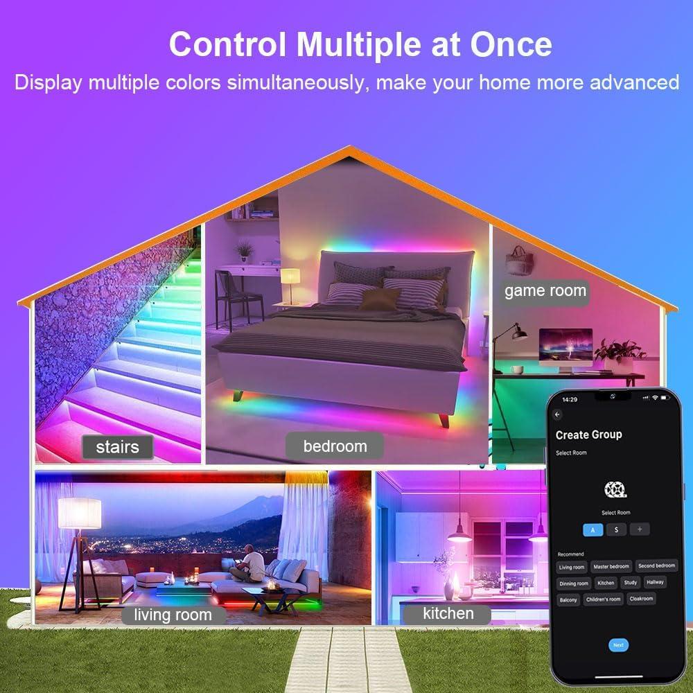 Tira LED COB RGBW Sumaote 5m 784 LEDs/m Control APP