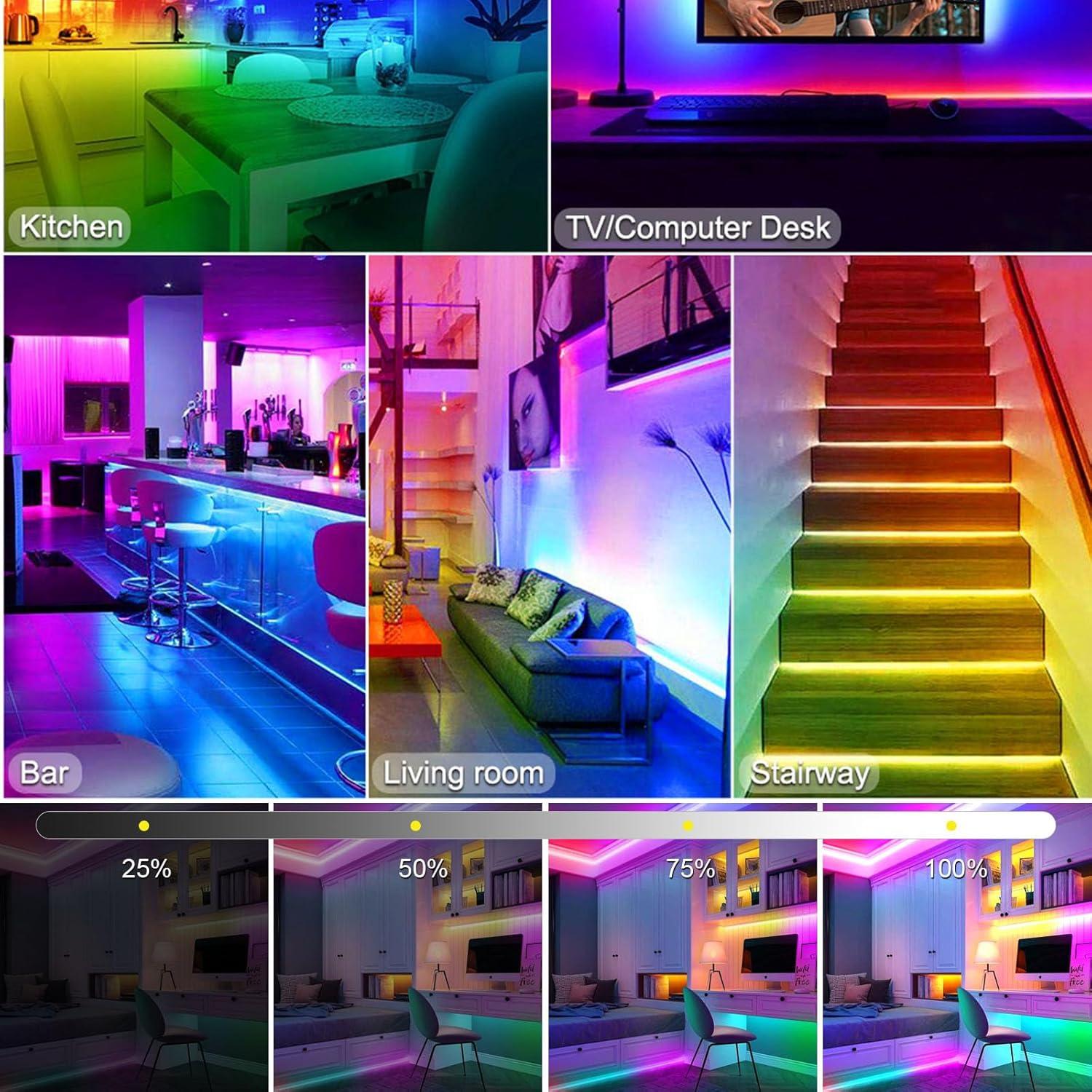 Tira LED COB RGBW Sumaote 5m 784 LEDs/m Control APP