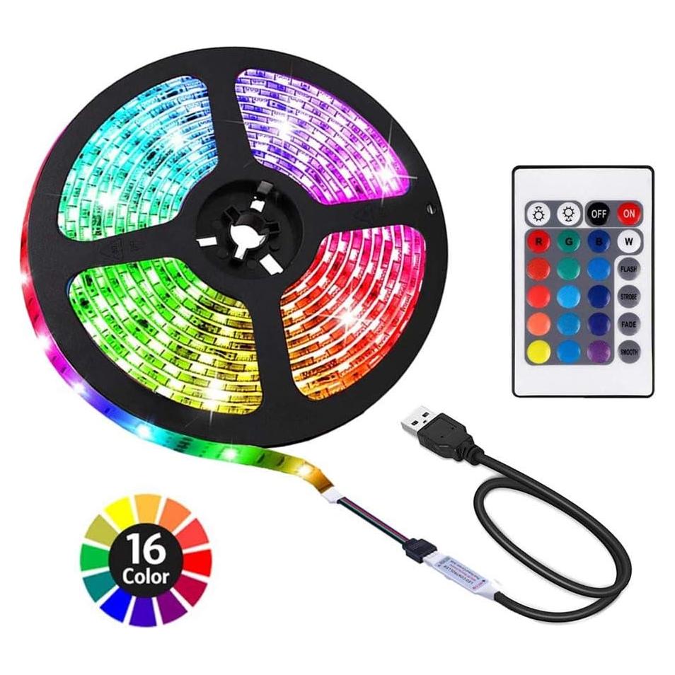 Tira LED USB 2m ACONDE con Control Remoto 24 Teclas RGB