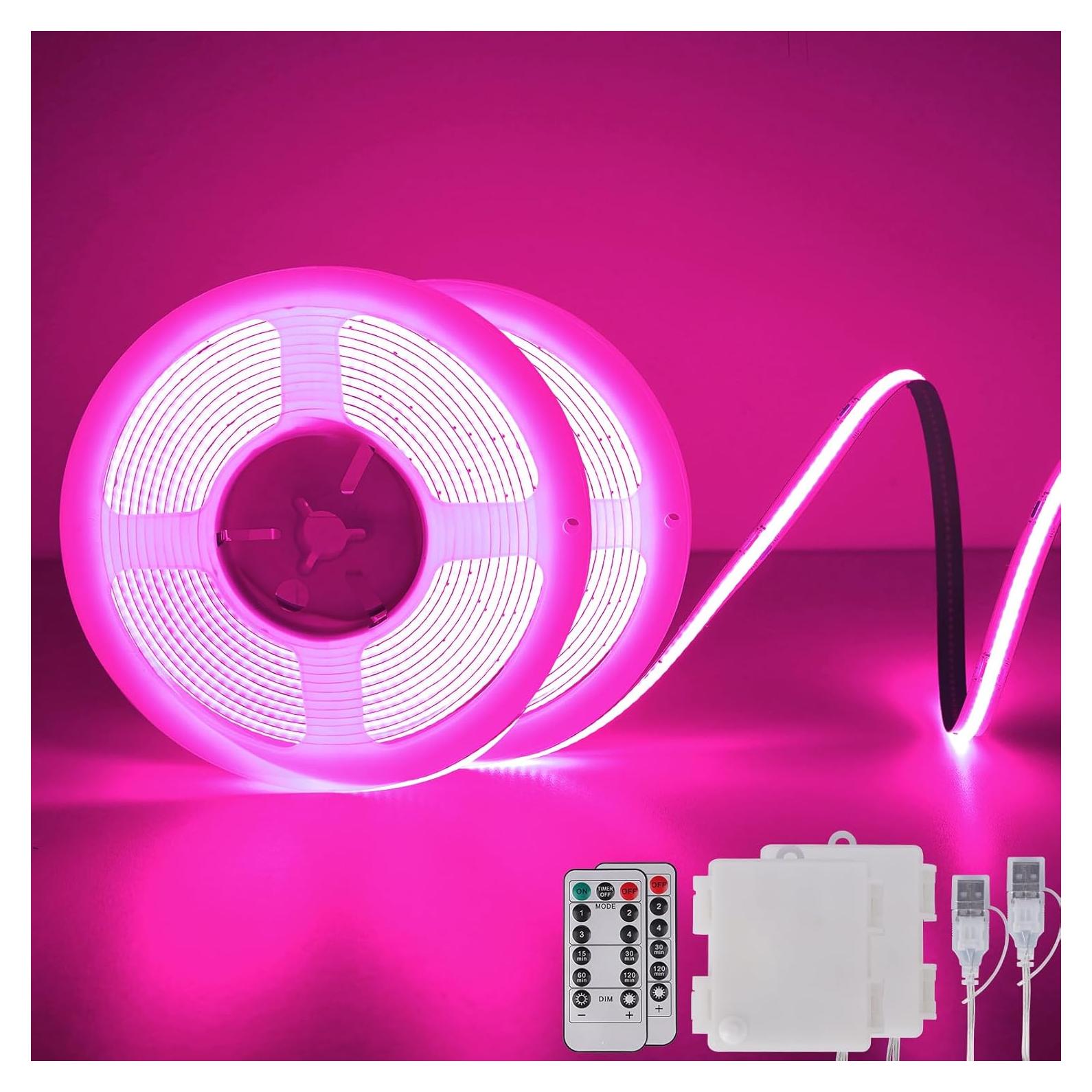 Luz de tira LED COB OMIKA Rosa 2.00m 640LED Inalámbrica