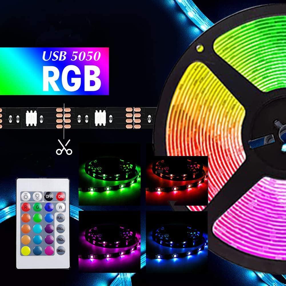 Tira LED RGB 5m USB 30 LEDs Control Remoto Decorativa