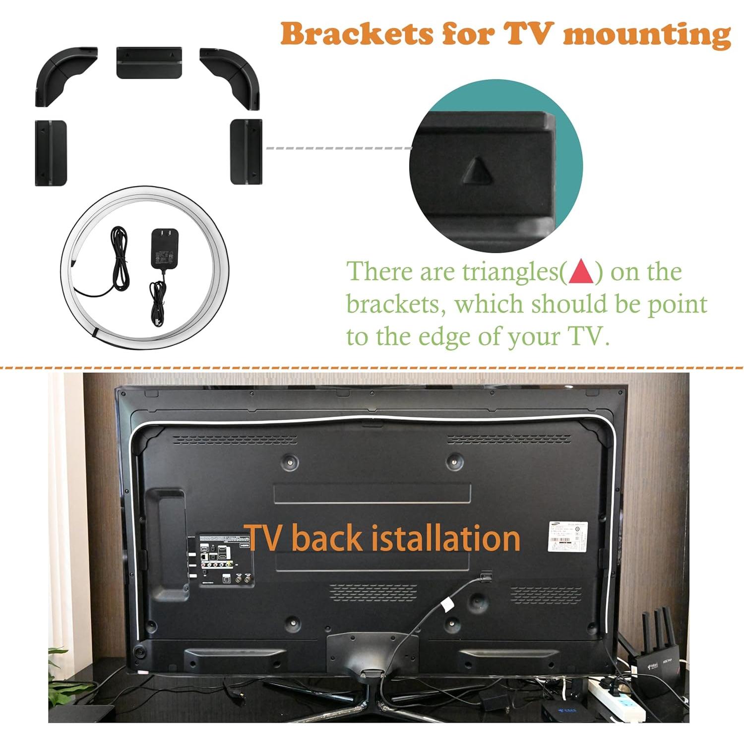 Tira de Luz LED RGBICCW FREPERS 75" Sincronización HDMI