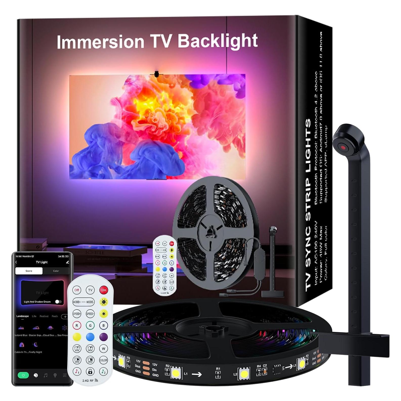 Tiras de Luz LED RGB MIHEAL 3.8M para TV 32-60"