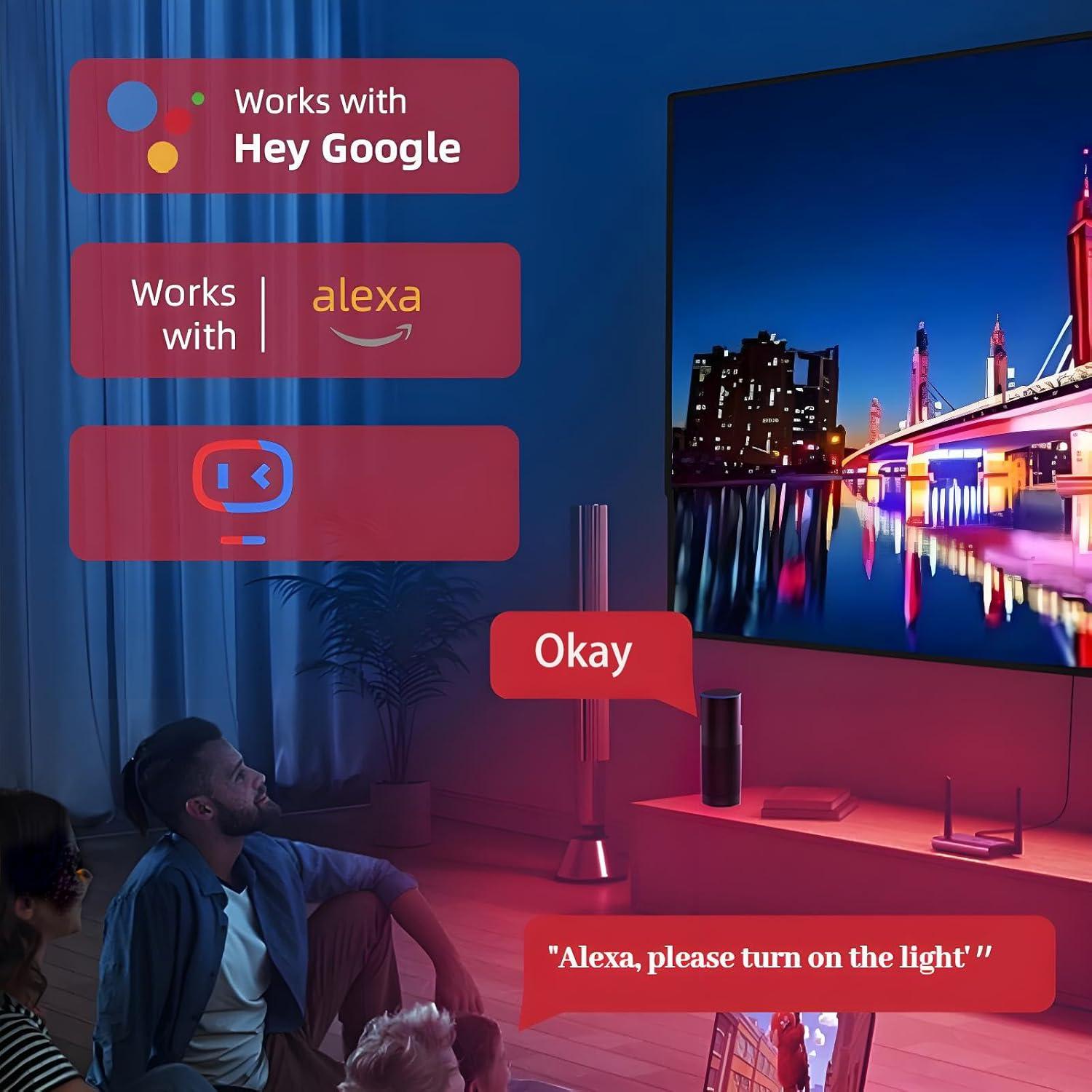 Tira LED WACUAAO 3.81m para TV 55-65" HDMI 4K RGB