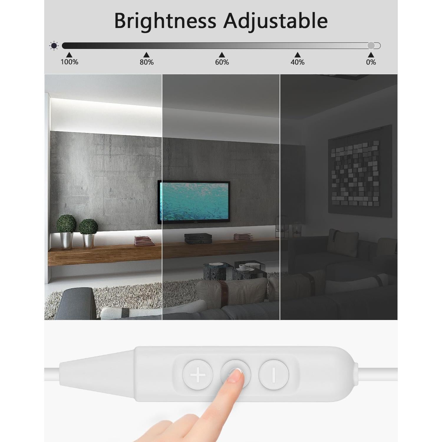 Cinta LED COB Aclorol 1M Regulable USB 6000K 320 LEDs