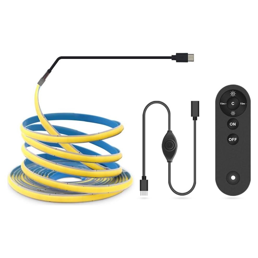Tira de Luz LED COB 2M CUBITOR USB Tipo-C Regulable 6000K