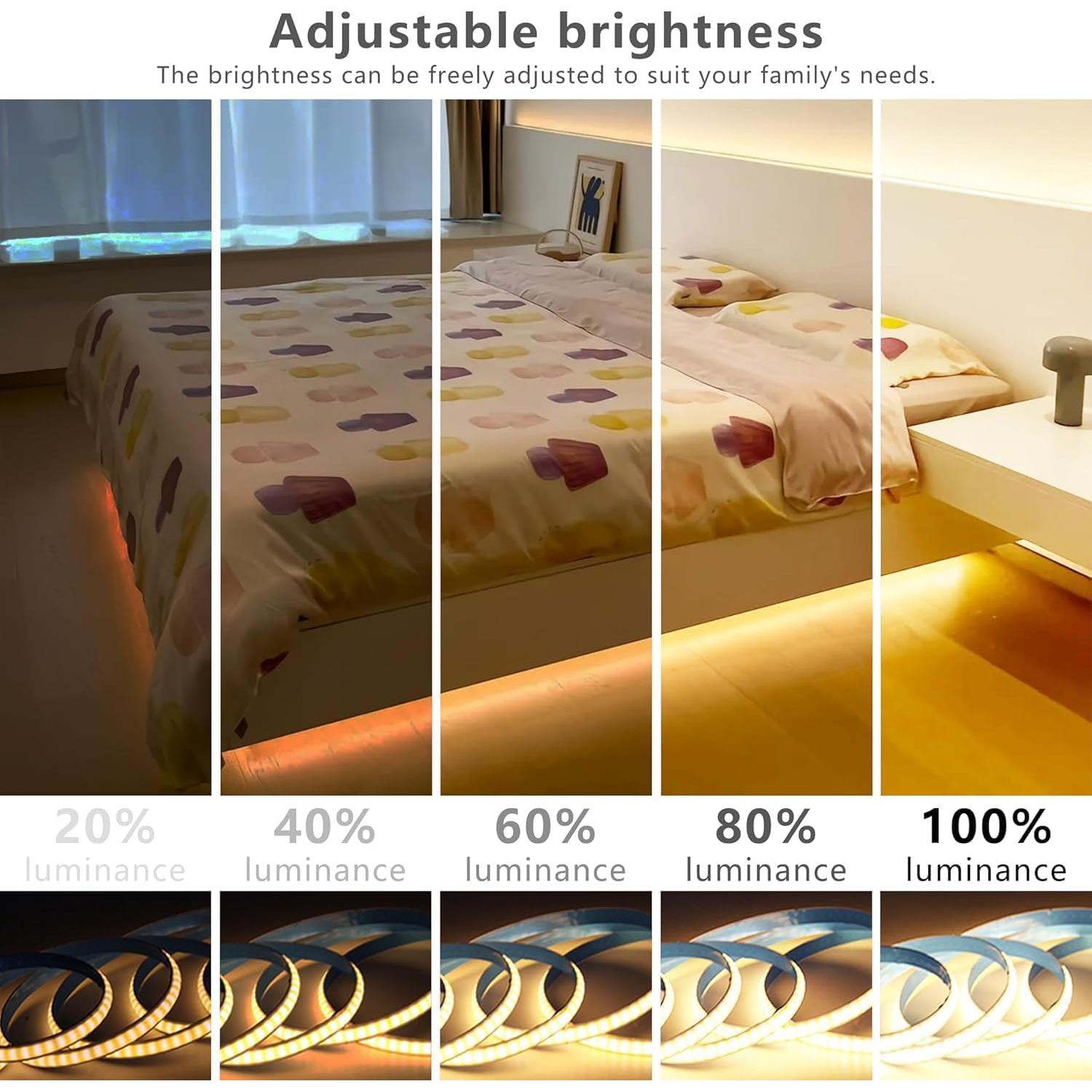 Tira de Luz LED COB 2M CUBITOR USB Tipo-C Regulable 6000K