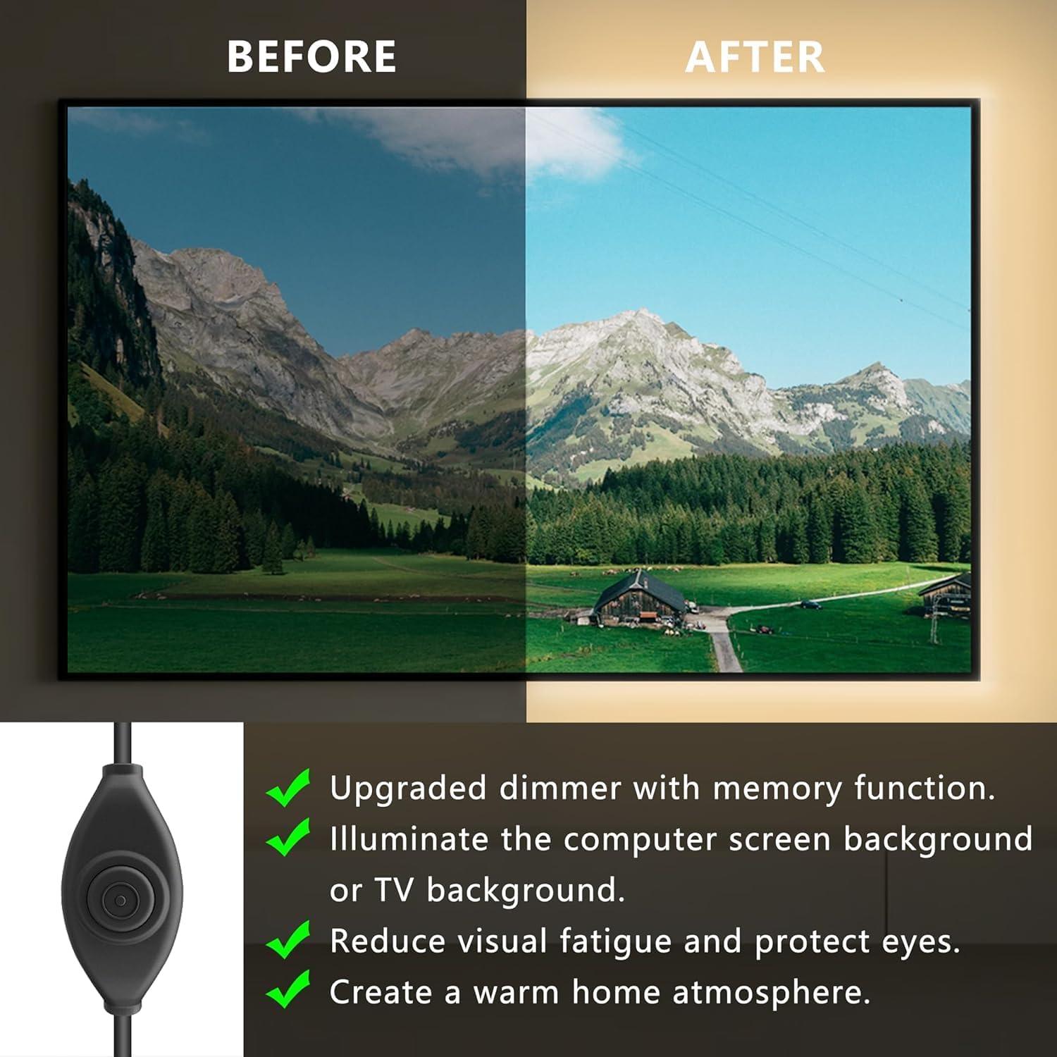 Tira de Luz LED COB 2M CUBITOR USB Tipo-C Regulable 6000K