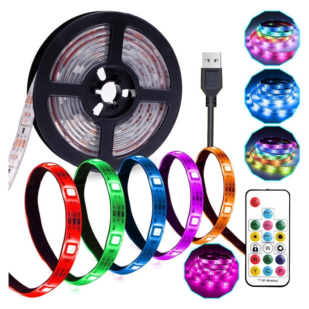 Tira LED RGB 3m USB XYOP con control remoto y memoria