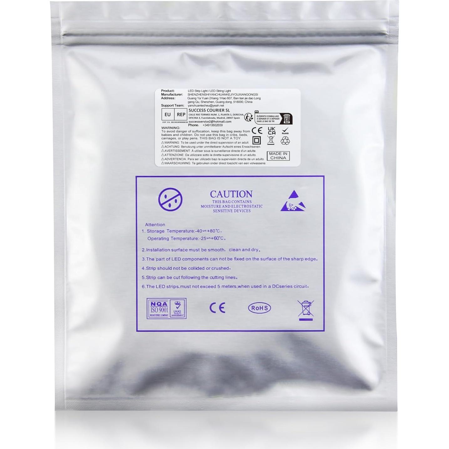 Tira de LED COB Aclorol 5M 1600 Leds Blanco Cálido 8mm