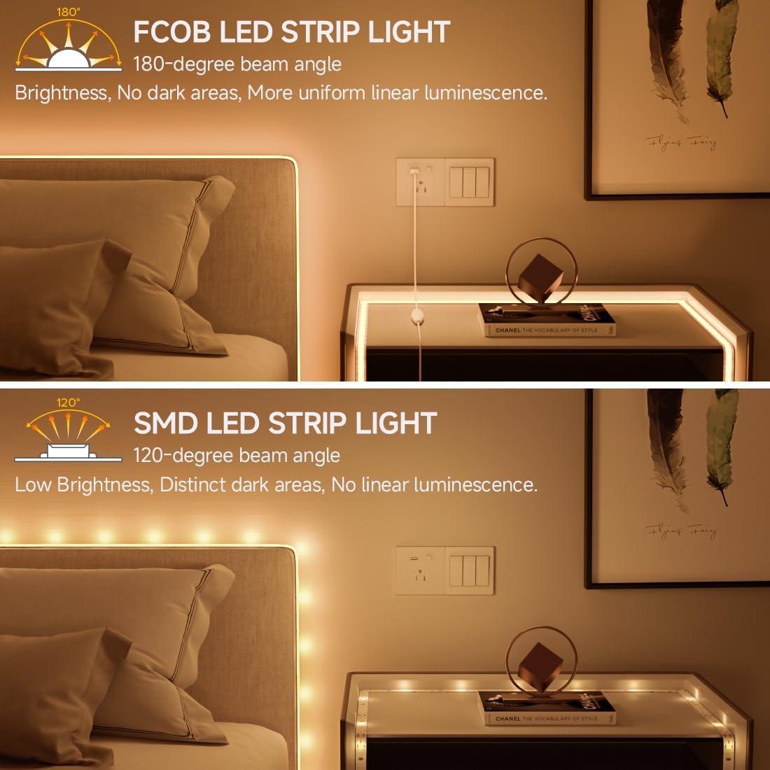 Tira LED FCOB BTF-LIGHTING 2m USB 640 LEDs Blanco Cálido 3000K