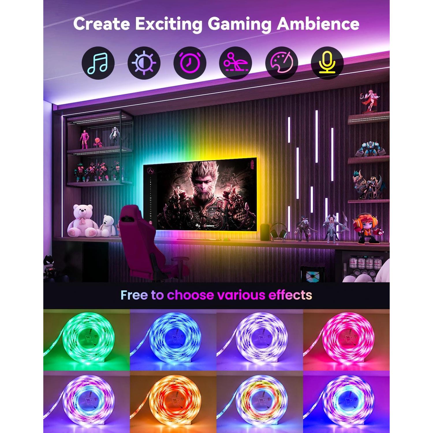 Tira LED Inteligente Pak 10m RGB+IC con Control APP y Remoto