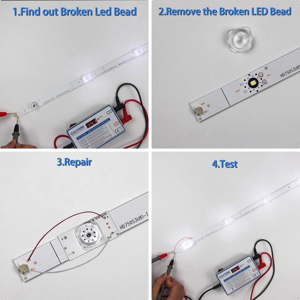 Tira de Retroiluminación LED 30 Piezas GuuYebe 3V 6V para TV 75"