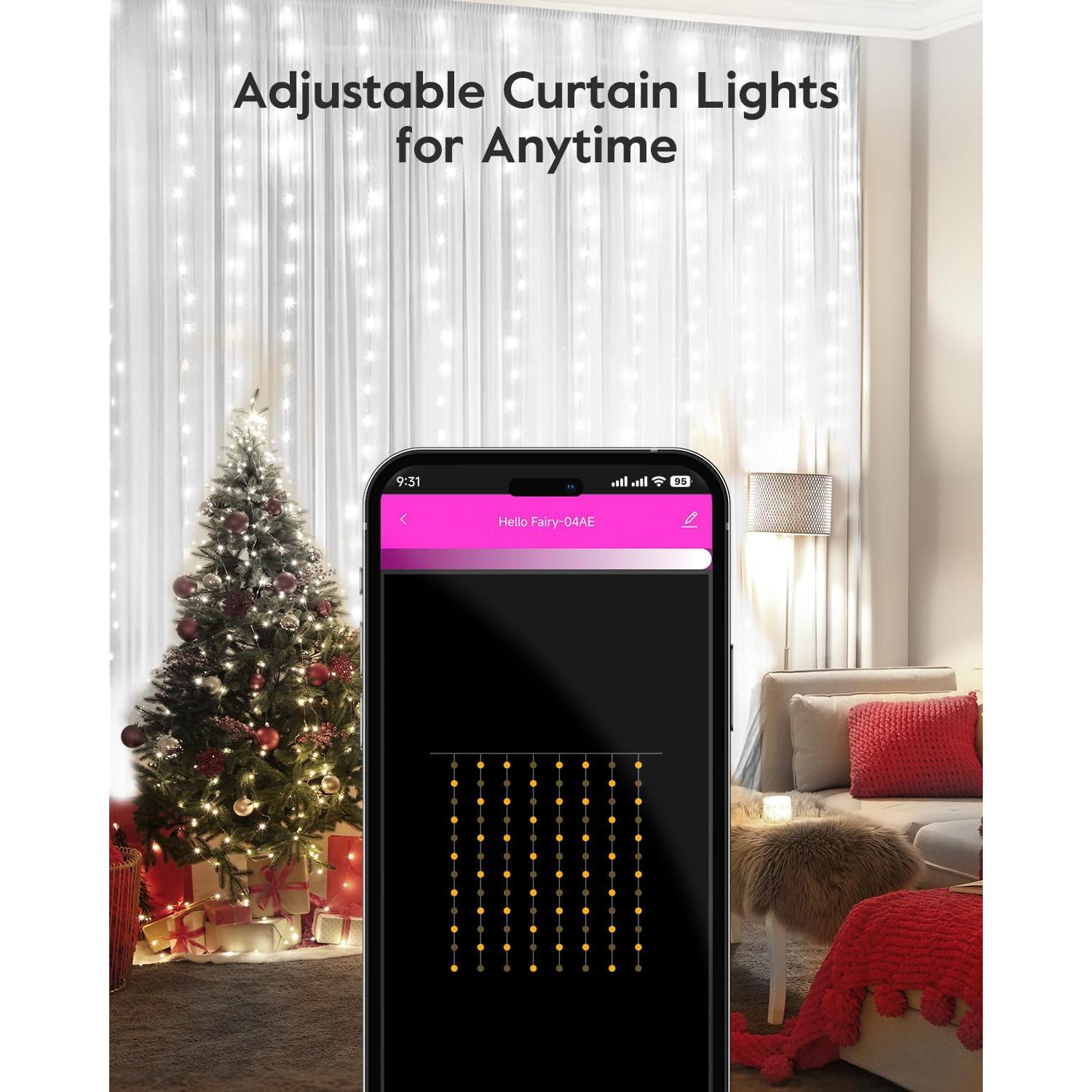 Luces de Cuerda Inteligentes Brightown 3m 300 LED USB Blanco