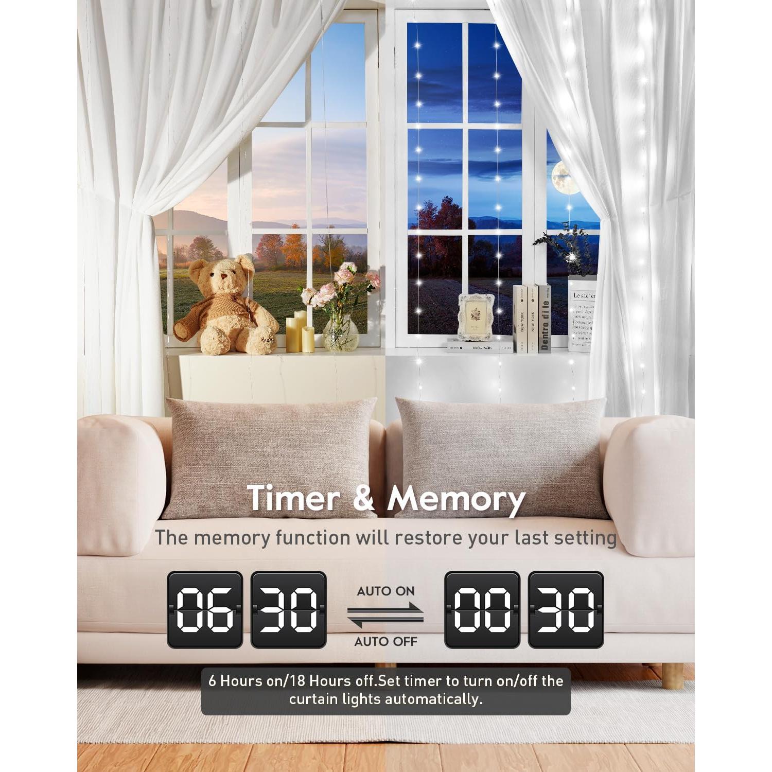 Luces de Cuerda Inteligentes Brightown 3m 300 LED USB Blanco