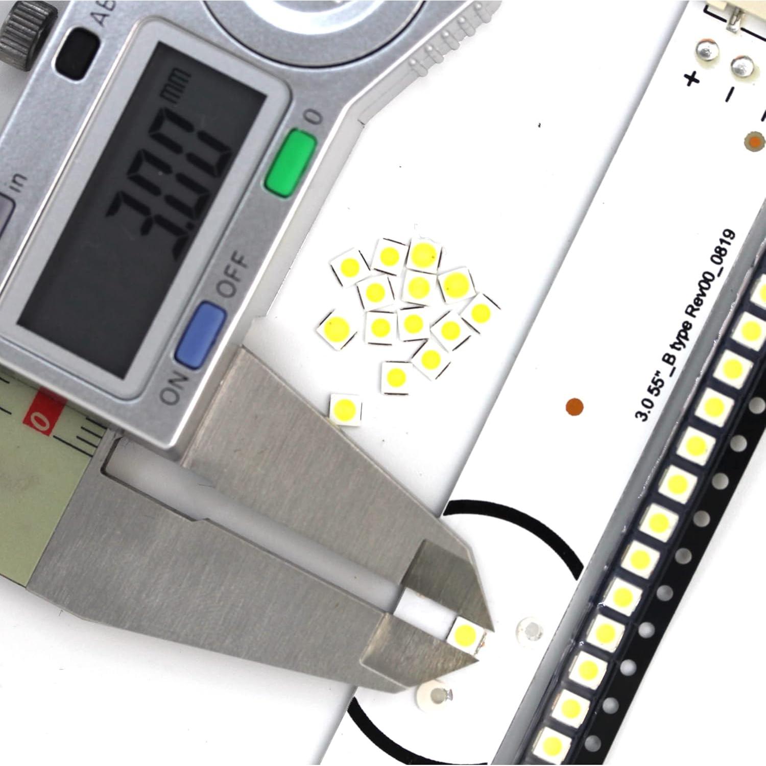 200 Perlas LED 3030 GuuYebe Retroiluminación TV 3V 6V Blanco Frío