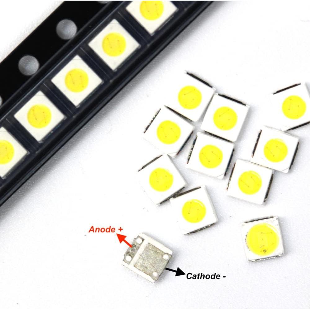 100 Perlas de Lámpara LED SMD 3030 3V Blanco Frío para TV