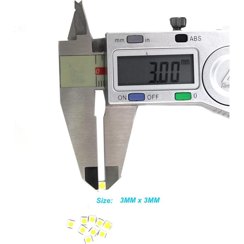 100 Perlas de Lámpara LED SMD 3030 3V Blanco Frío para TV