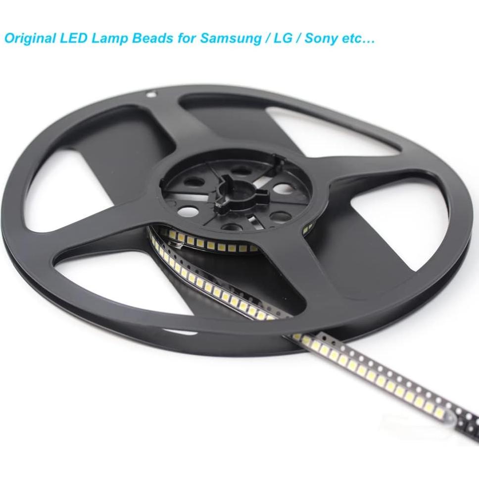 100 Perlas de Lámpara LED SMD 3030 3V Blanco Frío para TV