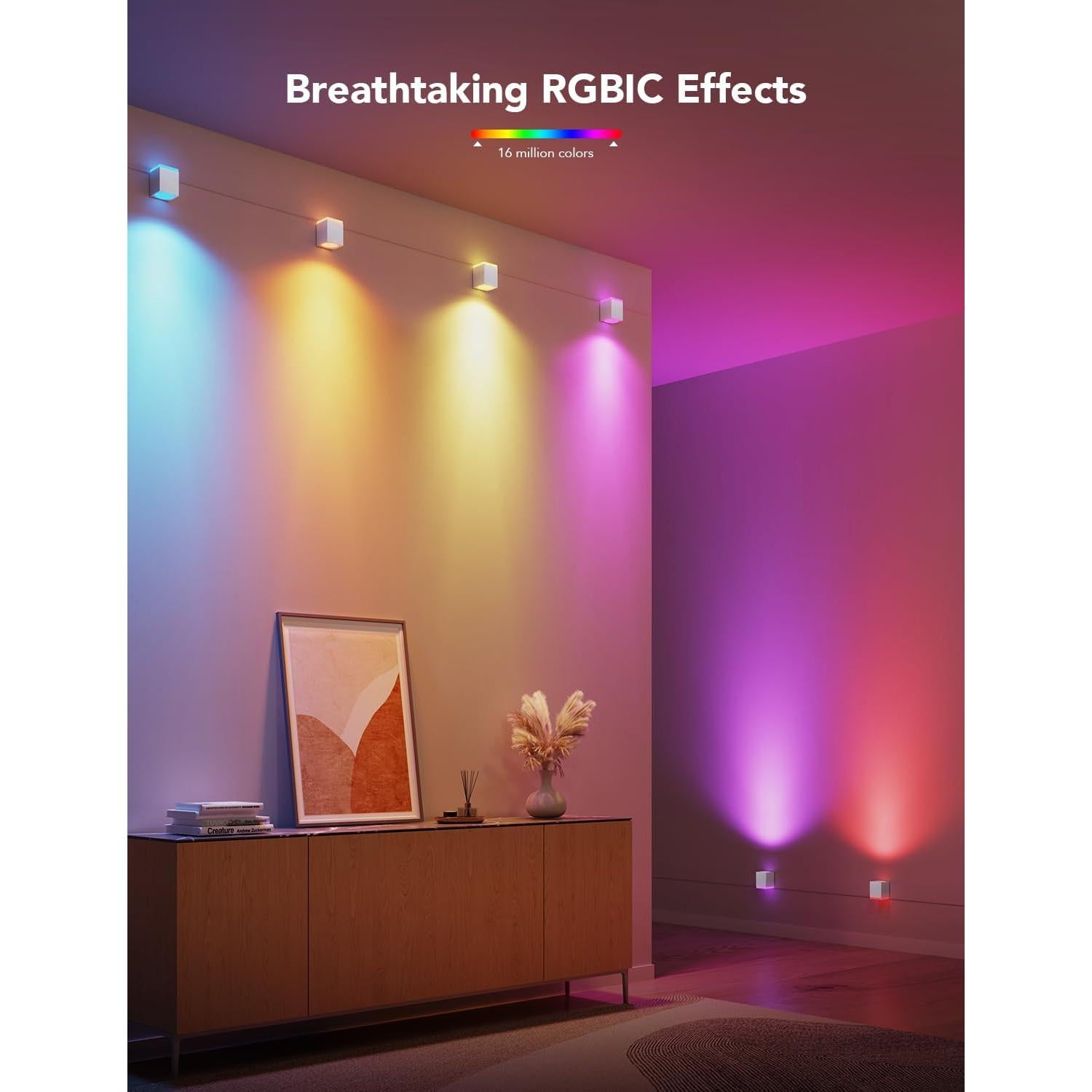 Apliques de Pared LED Govee H6088 RGBIC Ajustables 4.57m