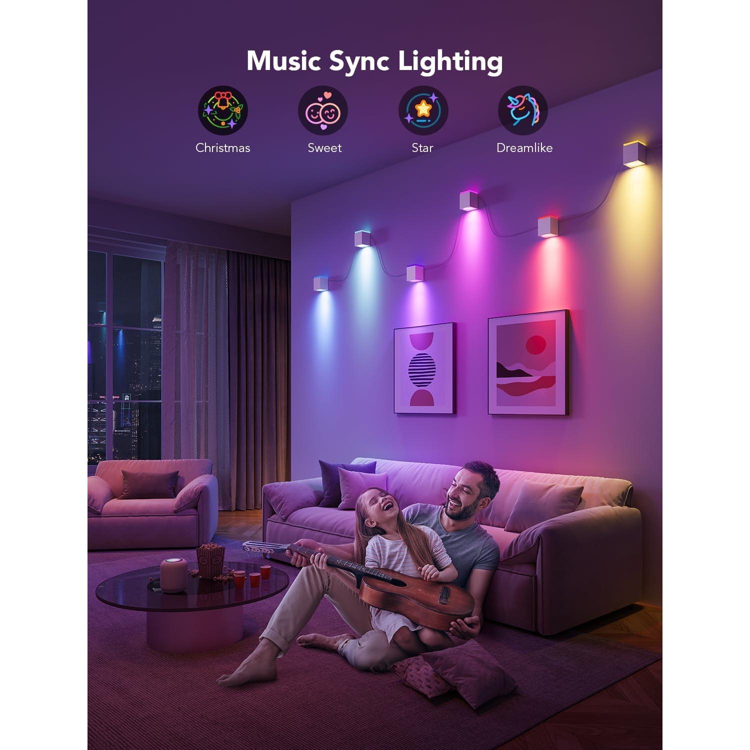 Apliques de Pared LED Govee H6088 RGBIC Ajustables 4.57m